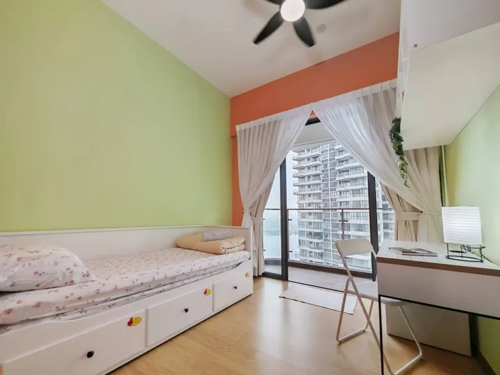 Playful 3BR, bedroom 3: double bed